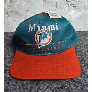 Vintage Eastport Miami Dolphins Adjustable Snapback Hat 90s VTG NFL Football Cap